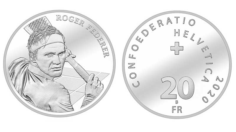 20 Franken Gedenkmünze 2020 Roger Federer